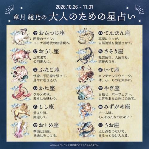 章月綾乃からあなたへ送る今週のメッセージ