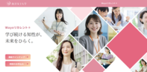 150講座と無料キャリアカウンセリングで社会人の学び直しと転職・再就職を支援「Wayoリカレント+」を9月1日スタート
