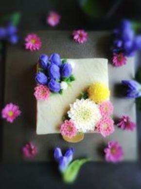 栗と抹茶の浮島に、あんクリームで秋の草花を表現 新ブランド「季花」、ケーキ「花暦〈秋〉」を9月14日発売