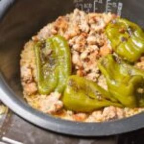 ピーマンの丸ごと炊き込みご飯