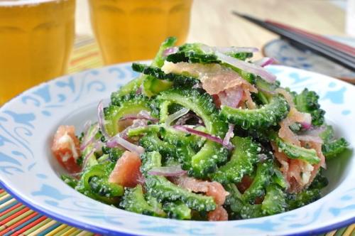 ゴーヤ　生ハム　マリネ　おつまみレシピ　ビール