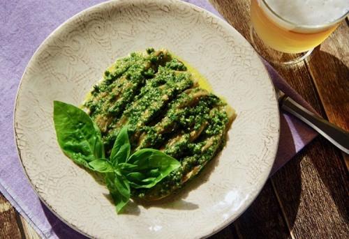 なす　バジル　おつまみレシピ　ビール