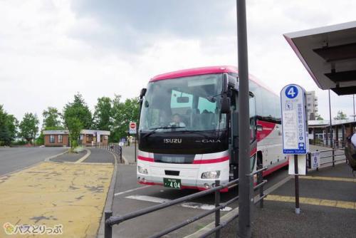 富良野駅前へ到着!