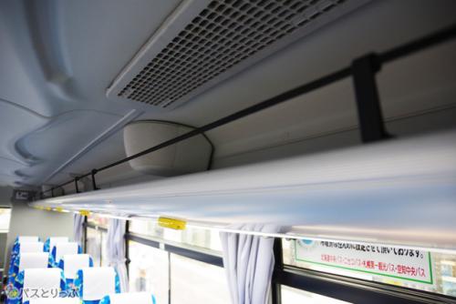 座席上部の網棚