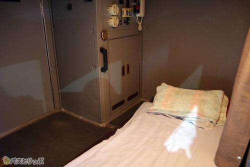 特別に見せていただいた仮眠室