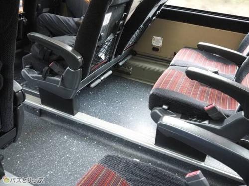 シートが一段上がっています