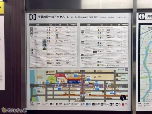 各観光スポットへのアクセス案内もありました