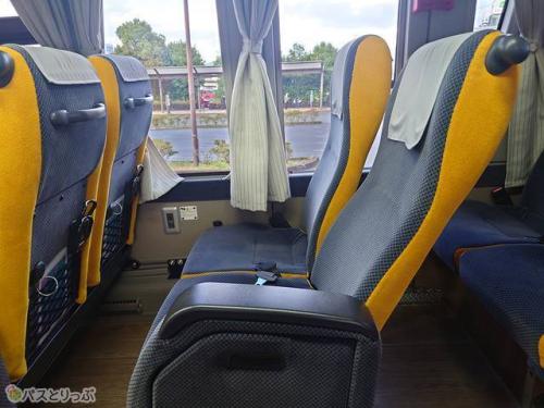 シートをリクライニングさせたところ