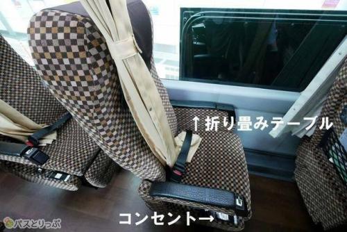 コンセントやテーブルと設備も充実