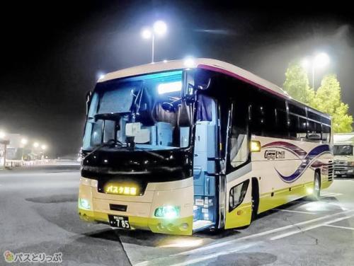 ゴーゴーライナー車両外観。カラーリングは薄いピンク