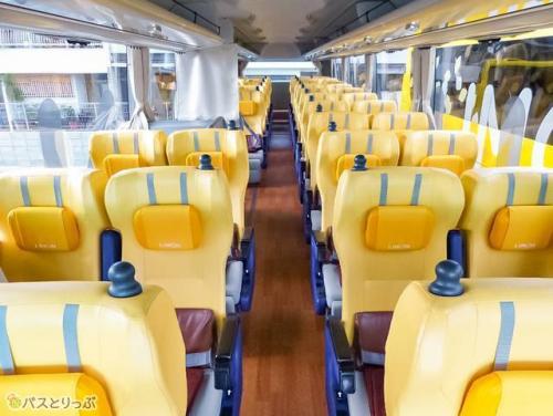 「4列ワイドシート・トイレつき」車内俯瞰