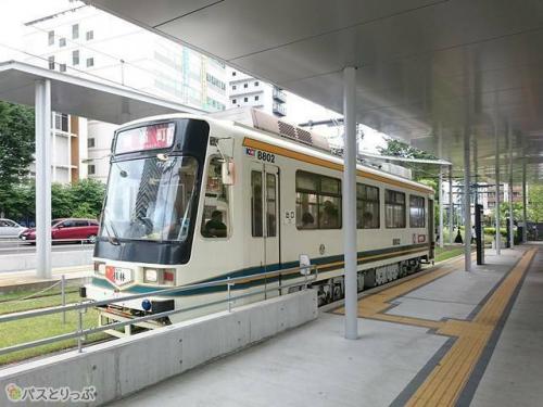 熊本駅前からは熊本市電も発着