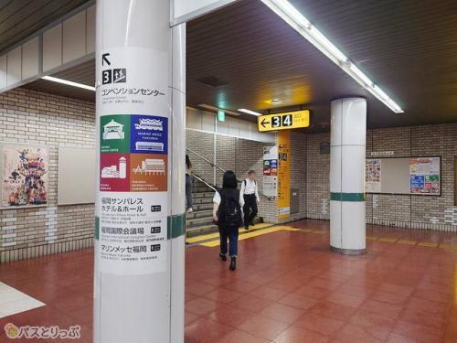 呉服町駅3番出口へ