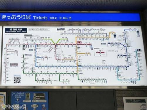 大和西大寺駅・電車路線図