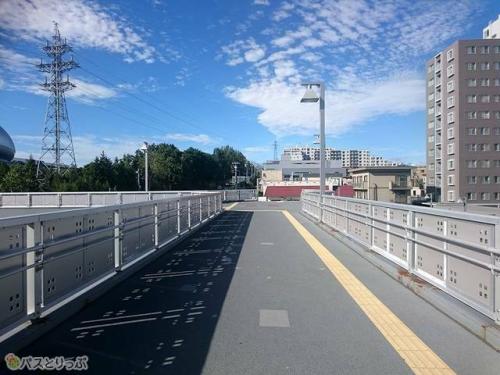 歩道橋を右手に進んだところ