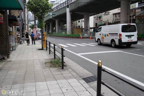 VIPヴィラなんばのすぐそばで降車