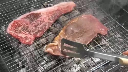 大きな肉でBBQ