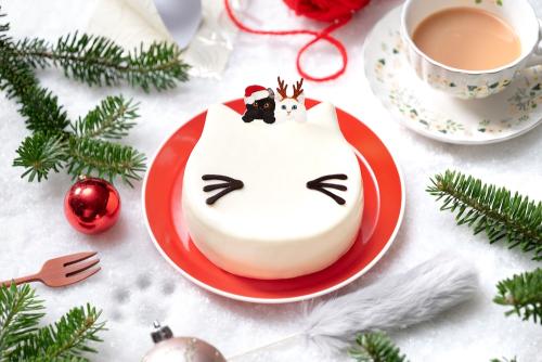 「白ねこクリスマスケーキ~ホワイトチョコ&ベリー~」税込み3,980円