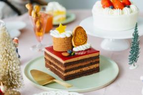 ユーハイム:お菓子の家の屋根にサンタ降り立つ クリスマス向け新作「ショコラケーキ」登場