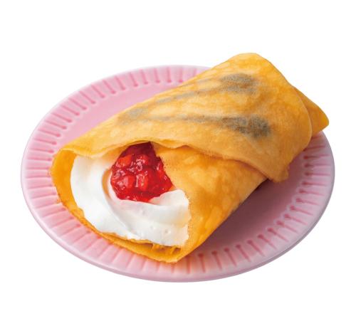 12月30日より発売される「もちもち生地のいちごチョコクレープ」税込み280円（沖縄県除く）