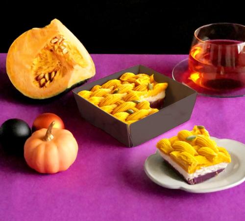 「ハロウィン限定 パープルポテトウィッチのかぼちゃニットチーズケーキ」イメージ