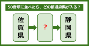 【都道府県クイズ】50音順に並べたら、どの都道府県が入る?
