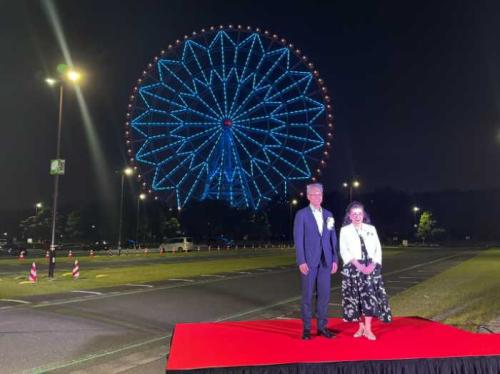 ダイヤと花の大観覧車の点灯式①