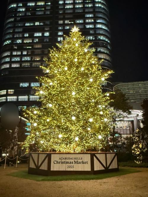 麻布台ヒルズXmasマーケットのクリスマスツリー