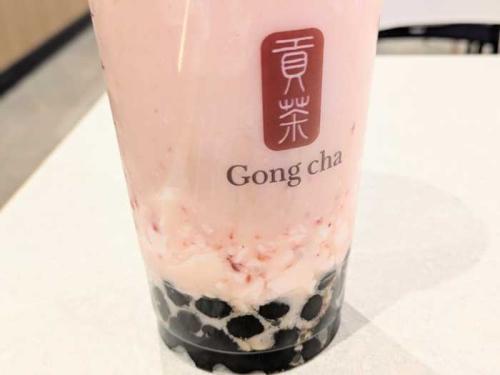 ゴンチャのいちご杏仁⑤