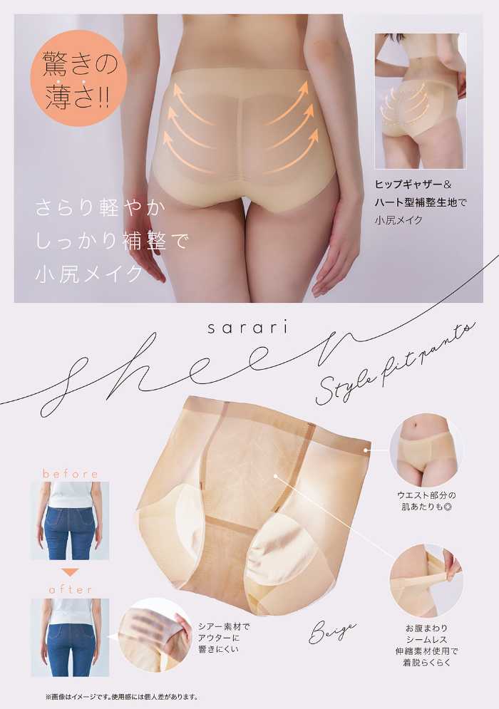 サラリシアーシリーズのパンツ登場♡薄くて軽いのに小尻メイク叶う補整インナー