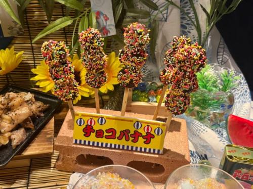 牛角夏祭りのチョコバナナ