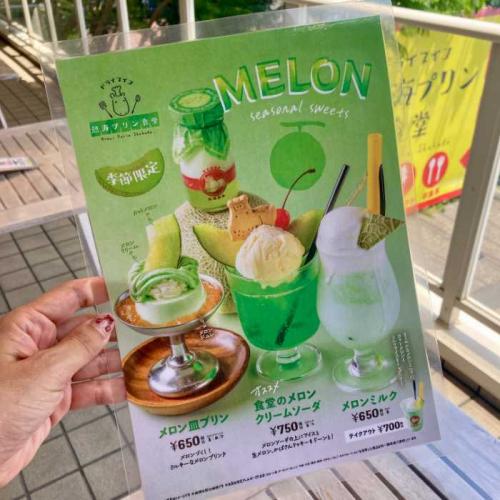 ドライブイン熱海プリン食堂のメロンメニュー