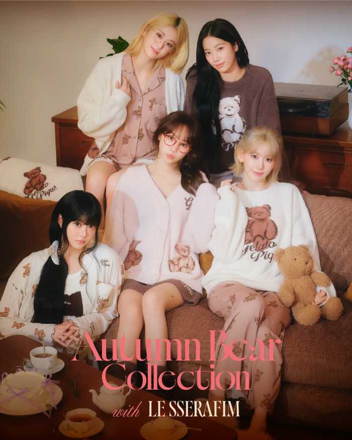 gelato pique×LE SSERAFIM新作登場！ベア柄が可愛い秋コレクション