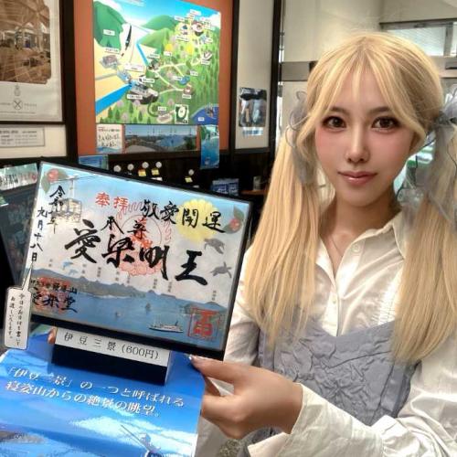 下田ロープウェイの伊豆諸島デザイン御朱印