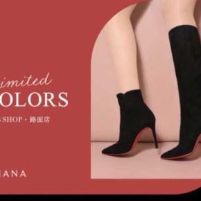 ダイアナのハイヒールブーツに限定カラー登場♡黒スエード×レッドソールで足元を華やかに