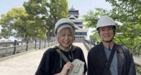山口智子＆唐沢寿明、熊本城前で”レアな夫婦ショット”公開 「理想の夫婦」と反響