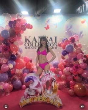 熊田曜子、ピンクビキニで魅せた“驚異のクビレ”にファン震撼「さすが
