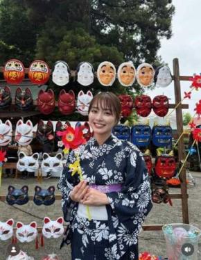 内田理央、夏祭りオフショット公開　色鮮やかな浴衣姿を披露にファン悶絶