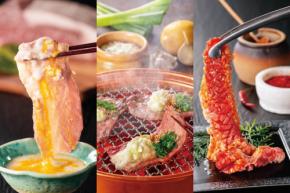 厳選焼肉と豪華海鮮が食べ放題！＋1639円で焼肉とともに紅ずわいがに、牡蠣、ホタテ、イカ、海老串焼きまで食べ放題に！