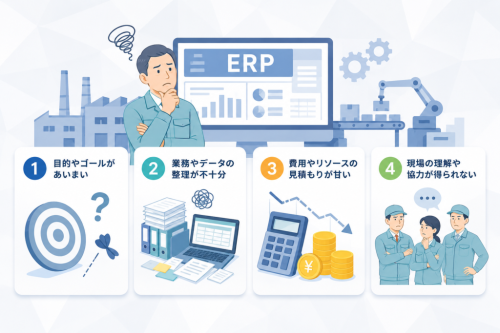 年商3億円未満の工場でERP導入が失敗する4つの理由