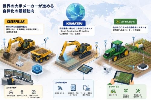世界では何が起きているのか|大手メーカーが進める自律化の最新動向