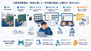 建設現場の写真管理が終わらない理由｜工事写真の自動化で現場監督の残業を減らすDX入門
