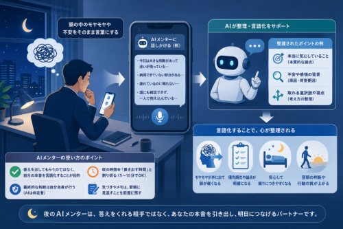 編集長の実体験3：夜のAIメンターは答えより先に言語化を