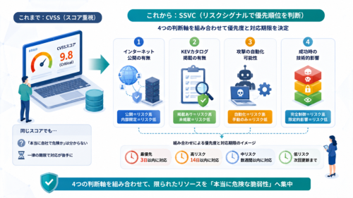 CVSSからSSVCへ:優先順位を決める4つの判断軸