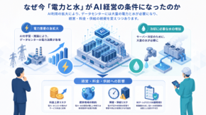 AI投資を止めるのは技術ではない｜電力と水が経営条件になる【世界のDX潮流】