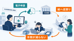 電子申請できるのに紙で出す社労士事務所｜「顧問先が使えない」を前提にした設計