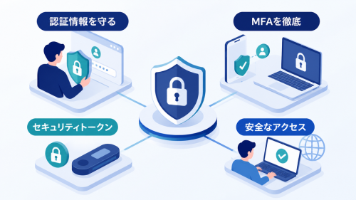 認証情報の保護と多要素認証、セキュリティトークンによって行政システムへのアクセスを守る流れ