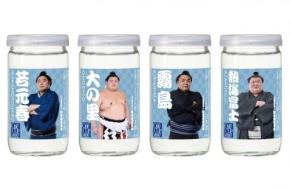 日本相撲協会設立100周年記念のコラボ商品「上撰ワンカップ 180ml 瓶詰（大相撲ラベル 2）」
