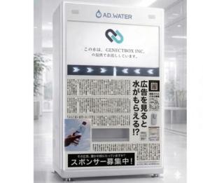 広告視聴で水が無料となる次世代自販機「ADWATER（アドウォーター）」