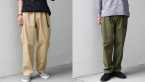 グラミチの名作パンツを、シップス エニィがデイリー仕様にアレンジ。ゆったりシルエットがクセになる一本。